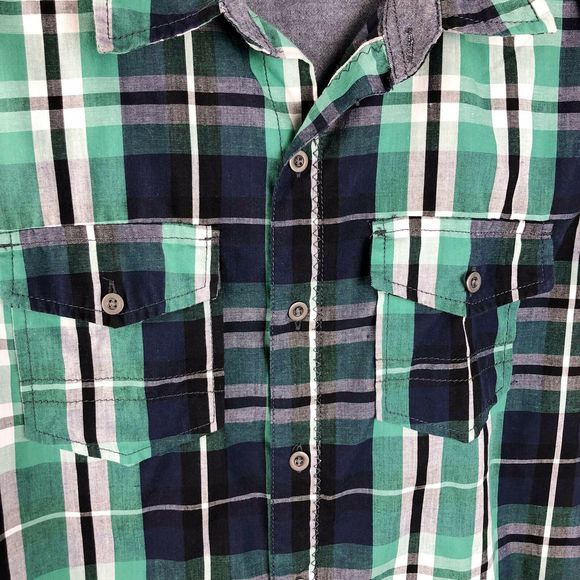 Carbon Classic Fit Mens Shirt Green Size S - Picture 4 of 8